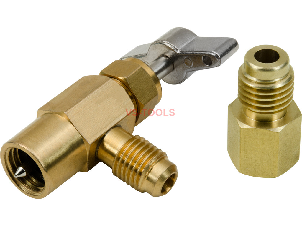 R-134a Dispensing AC Refrigerant Brass CAN Tap 1/2" ACME Thread Valve Opener US 