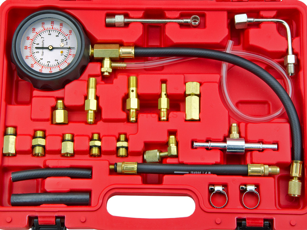 140PSI Fuel Injection Pump Pressure Tester Manometer Gauge System Test Tool Sets 