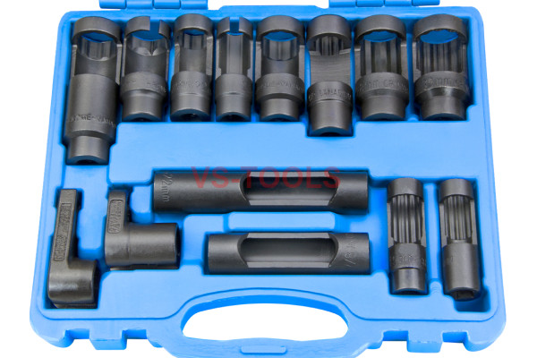 14pcs Oxygen O2 Sensor Diesel Fuel Injector Solenoid Wrench Socket Set