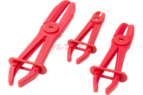 3pcs Flexible Hose Clamps Line Clamp Pinch Off Pliers Set Mixed Sizes