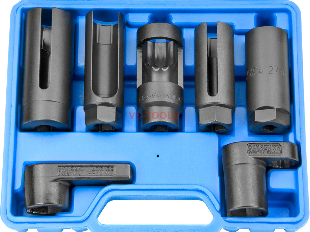 7Pcs Oxygen Sensor Socket Set Automotive Sensor & Sending Unit Auto HD Tool Kit 