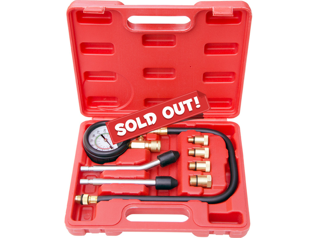 Kit Testeur De Compression Moteur - Jauge Jusqu'à 300 PSI - Pour Voiture, Moto, ATV - Neuf