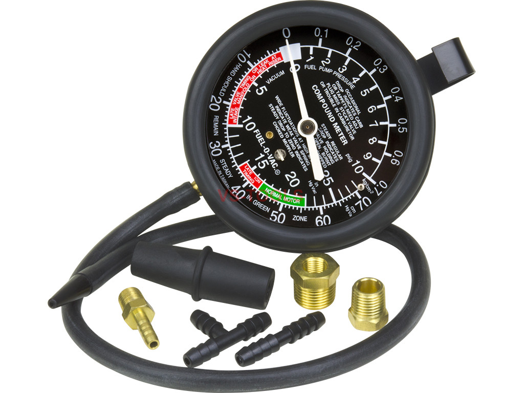 AUTOOL Carburettor Valve Auto Pump Pressure Vacuum Tester Gauge Test Tool Kit Diagnostic 
