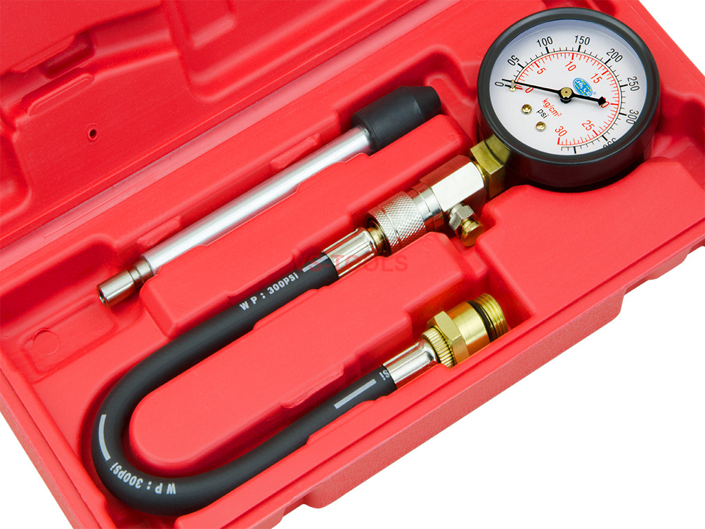 Pro Petrol Gas Auto Engine Cylinder Compression Diagnostic Tester Gauge Kit