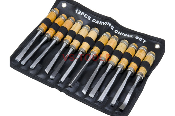 12Pcs Wood Carving Chisel Tool Set Woodworking DIY Detailed Hand Tools