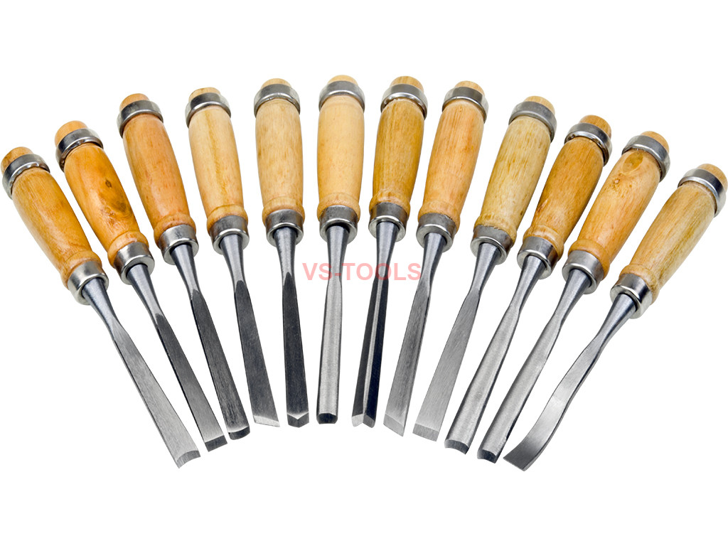 4pc CRV Woodwork Chisel Carving Woodworking Chisels Metal