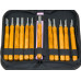 12pc Set Carbon Steel Cutting Blades Wood Carving Tools Storage Case
