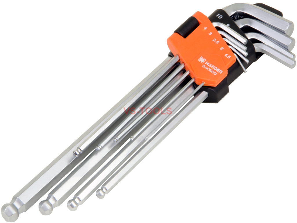 Long Arm Ball Point Metric Allen Hex Key Set