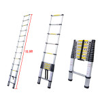 12.5Ft Light Aluminum Telescopic Telescoping Folding Extendable Ladder