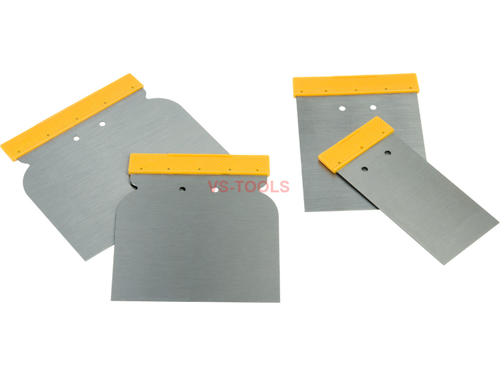 4pcs Scraper Set Steel Blades Putty Drywall Flexible Tapping