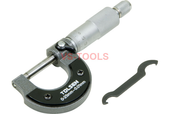 0-25mm External Metric Gauge Micrometer Machinist Measuring Tool Case