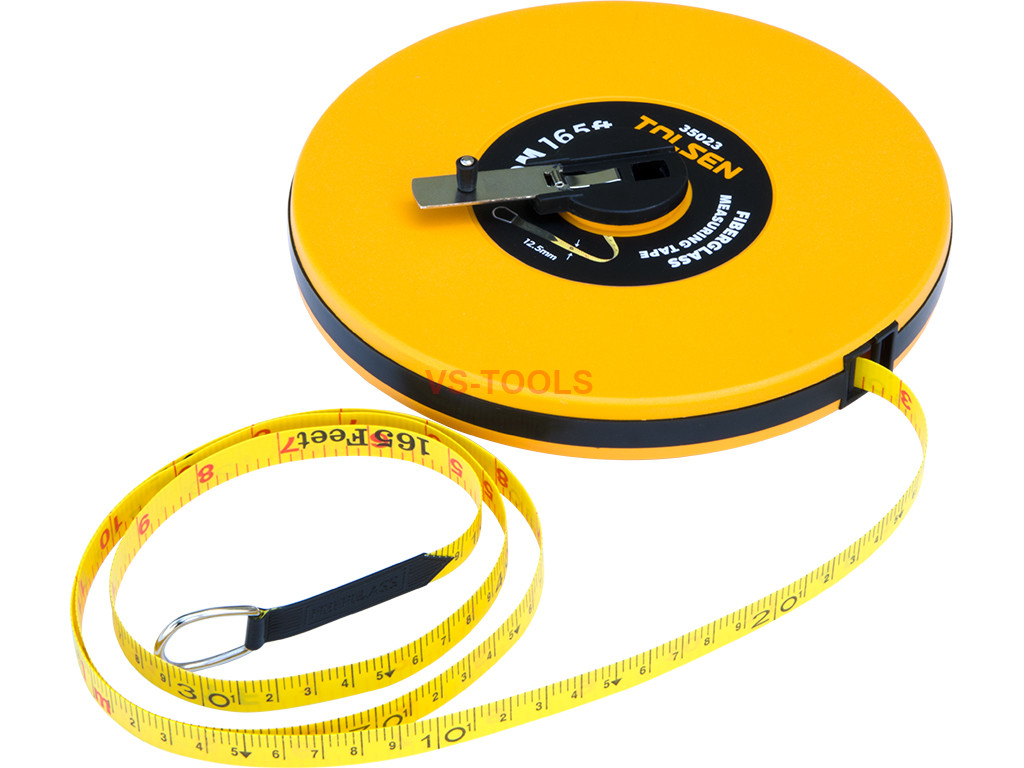 30m 50m 100m Fiberglass Open Reel Measuring Tape Measure Durable Heavy Duty