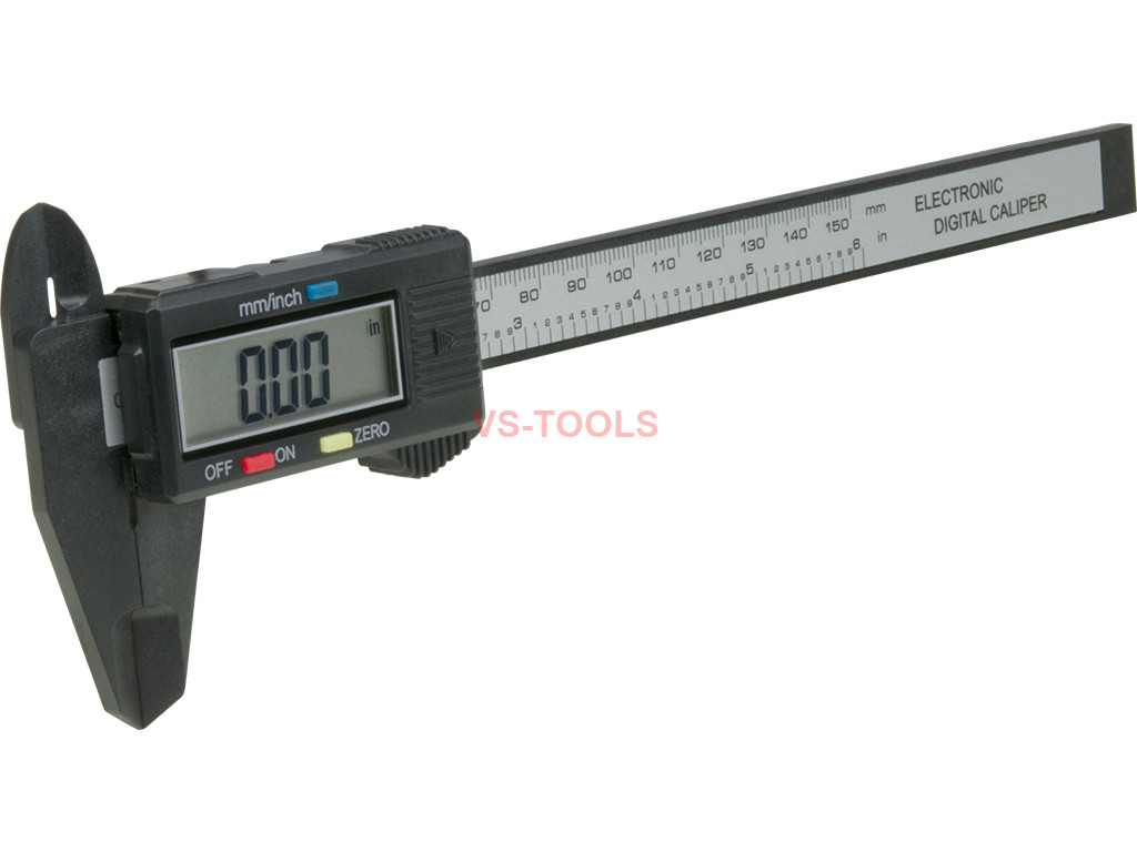 150mm LCD Digital Depth Gauge Caliper Carbon Fiber Vernier Micrometer Scale ED52 