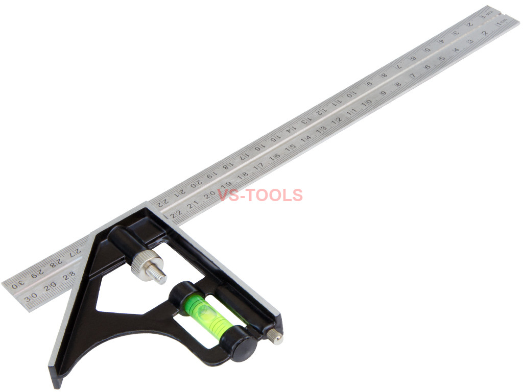 1pc 300mm Right Angle Stainless Steel Inch/Metric Measuring Ruler BEETRO Zinc Alloy Combination Square Ruler 12 