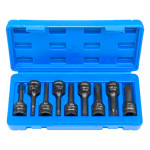 9pcs 1/2inch Drive Long RT5-RT14 Ribe Cr-Mo Impact Sockets Bits Set