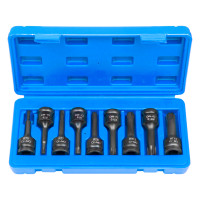 9pcs 1/2inch Drive Long RT5-RT14 Ribe Cr-Mo Impact Sockets Bits Set