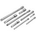 9pcs Square Drive Socket Ratchet Wrench Extension Short Long Bar Set