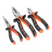 3pcs Insulated Combination Long Nose Diagonal Side Cutting Pliers Set