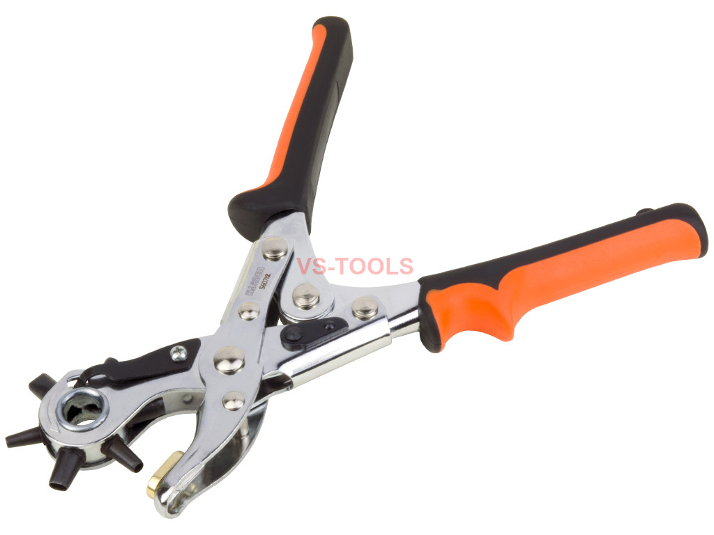 Heavy Duty Belt Leather Round Hole Puncher Punch Revolving Tool Pliers 2.0-4.5mm