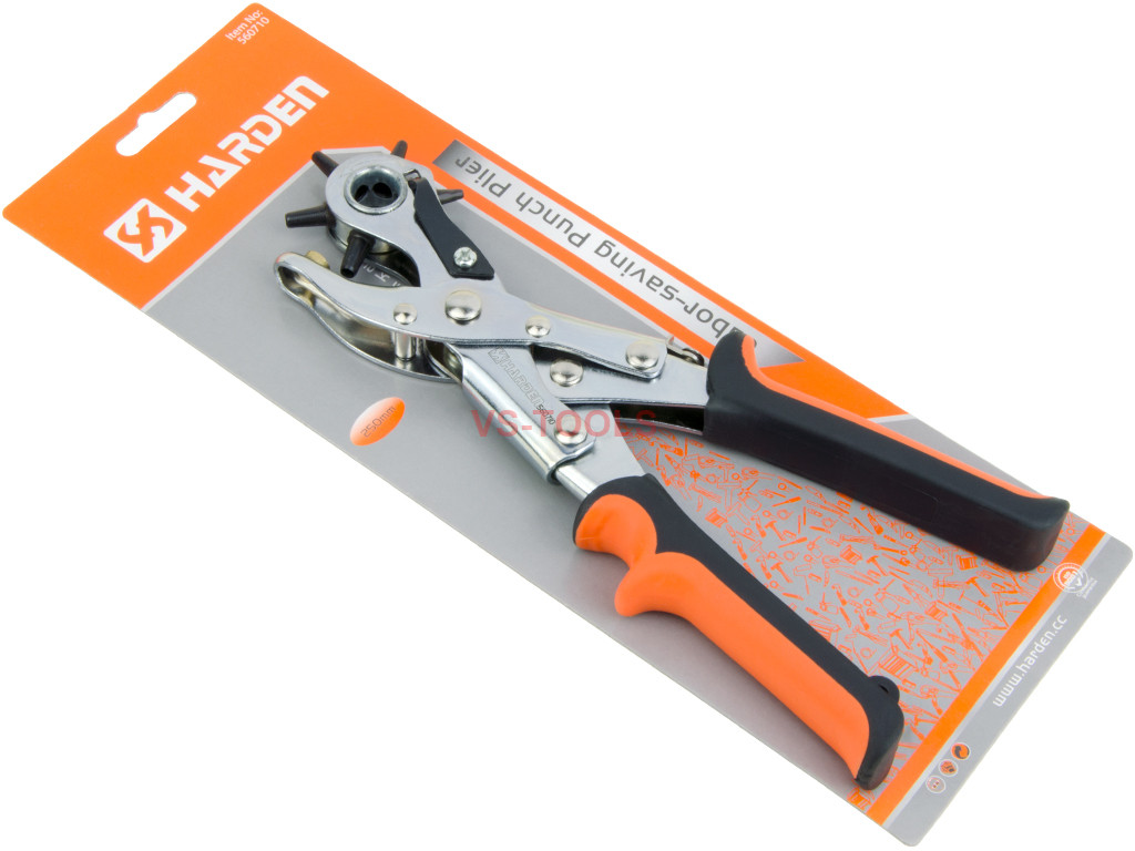 Heavy Duty Revolving Punch Plier Tool with 2 Extra Q2R2 Leather Hole Punch 