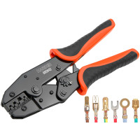 Ratchet Crimp Tool Foldable Dual Tab Non-insulated Terminal Connectors