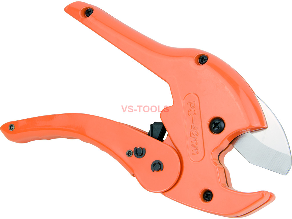 Ratchet Action 3-42mm Plastic Pipe Cutter Plumbing Tool PVC Water Tube Hose Cuts 