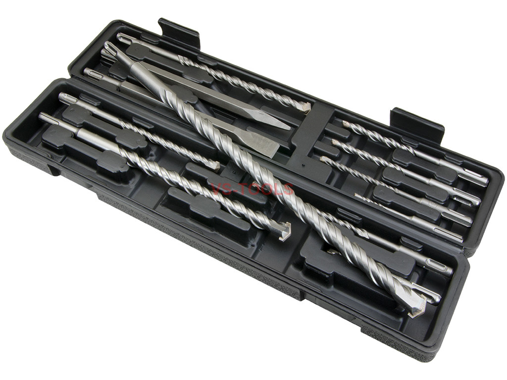 12pce Set SDS Plus Masonry Drill Drilling Breaker Chisels and Points SDS 
