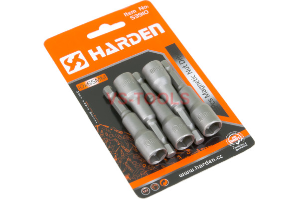 5pcs ¼ Hex 10mm 65mm Professional Metric Socket Magnetic Nut Drivers