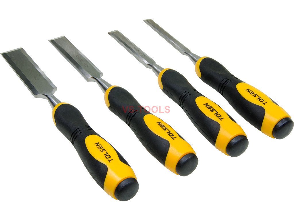 4pc CRV Woodwork Chisel Carving Woodworking Chisels Metal 