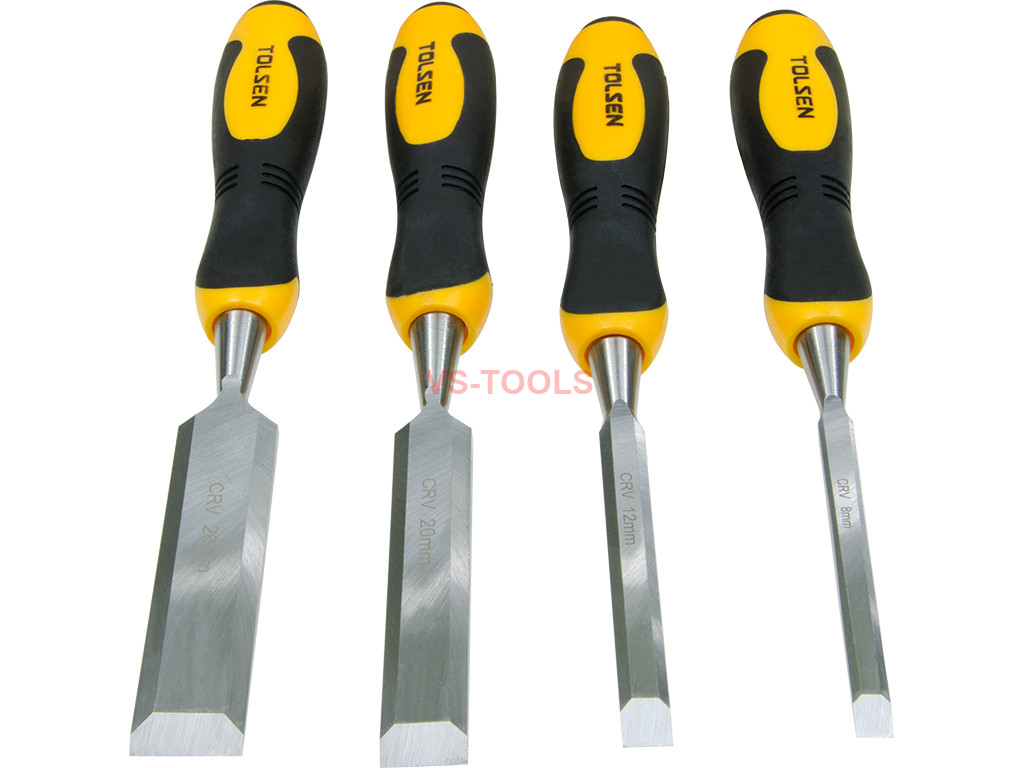 4pc CRV Woodwork Chisel Carving Woodworking Chisels Metal