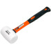 Medium White Rubber Mallet 450g 16oz Hammer Fiberglass TPR Handle Grip