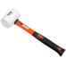 Medium White Rubber Mallet 450g 16oz Hammer Fiberglass TPR Handle Grip