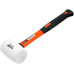 Medium White Rubber Mallet 450g 16oz Hammer Fiberglass TPR Handle Grip