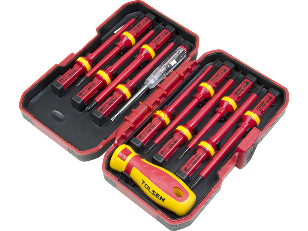13pcs/set Electricians Insulated Electrical Hand Screwdriver Tool 1000V Power 