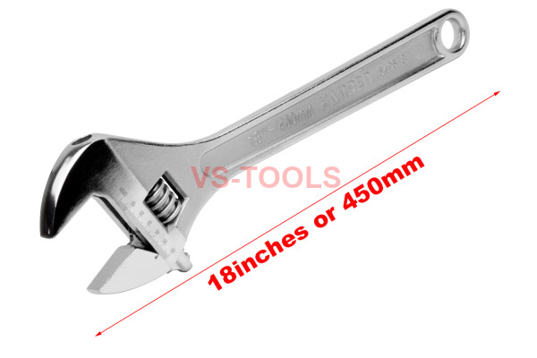 18inch Long Adjustable Jaws Wrench Open End Spanner Large Size Nuts