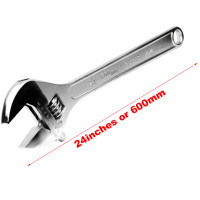 24inch Long Adjustable Jaws Wrench Open End Spanner Large Size Nuts