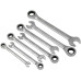 7pcs Metric Gear Spanner Fixed Head Combination Ratchet Wrench Set