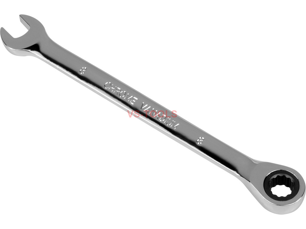 Chrome Metric Combination Ratchet Open End Ring Spanner Wrench ALL SIZES 