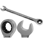 8mm Metric Chromed Ratchet Gear Spanner Fixed Head Combination Wrench