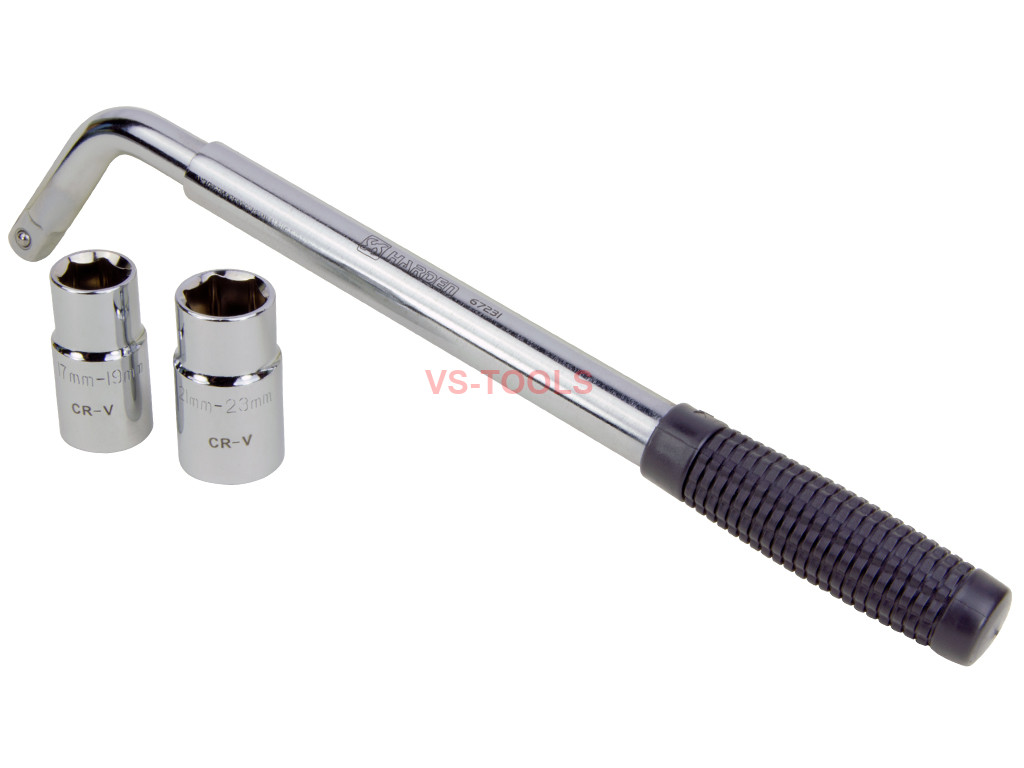 Telescopic Wheel Wrench 17mm-23mm Sockets with Foldable Wheel Chocks For Mercede