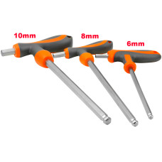 H10 H8 H6 T-Handle Hexagon Torque 6pt Hex Key CRV Screwdriver Wrenches