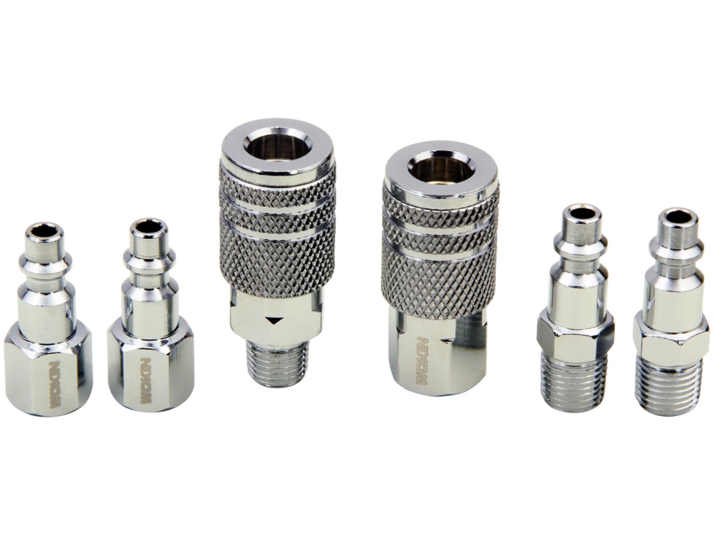 TL TOOLEGIN 1/4" Brass Air Hose Fittings, Air Plugs, NPT Male Air Compressor Quick Connect