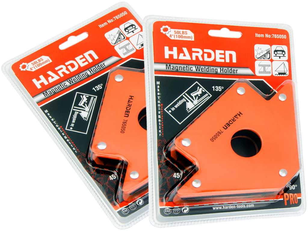 ABN Arrow Welding Magnet 6-Pack, Positioning Square Welding Clamps, 25lb 50lb 75lb Holding Force, Red, Model 46413