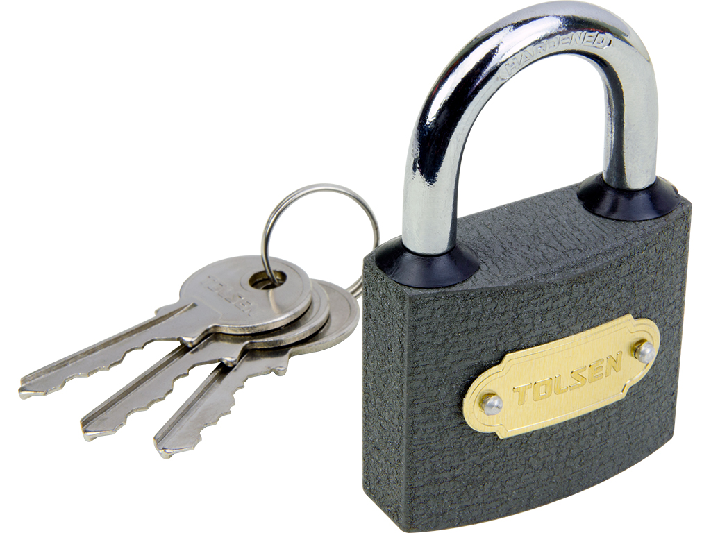 PADLOCK 40mm Heavy Duty Cast Iron Outdoor Safety Security Shackle Lock 2 Key Set 