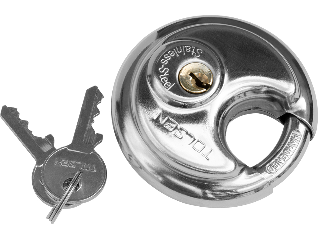 Details about   2x Keyed Alike Heavy Duty Disc Padlock 70mm Hardened Steel Solid Brass Cylinder 