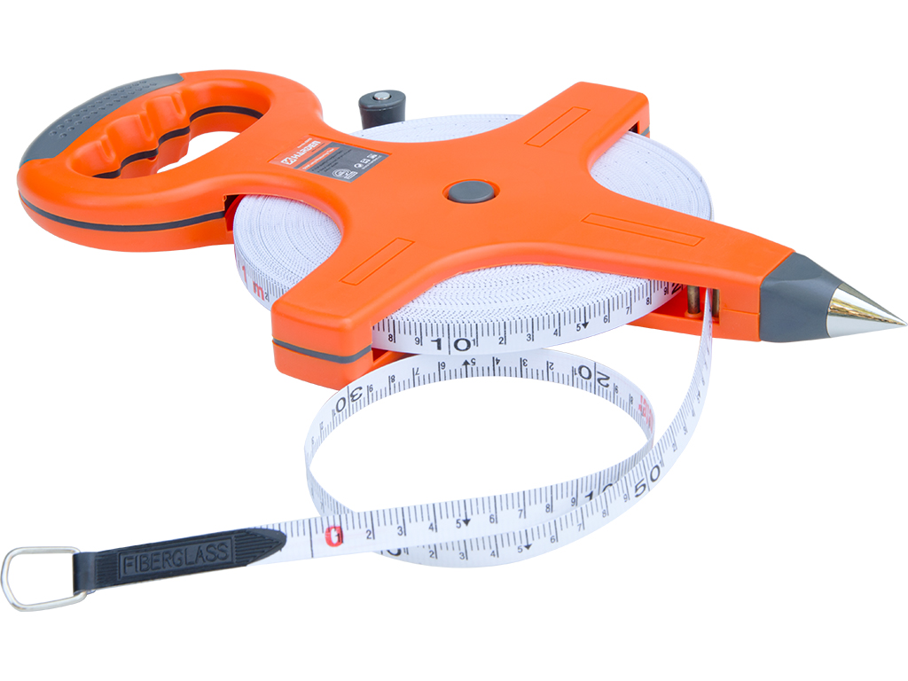 50m 165ft Constriction Imperial Metric Fiberglass Measuring Tape Reel for sale online 