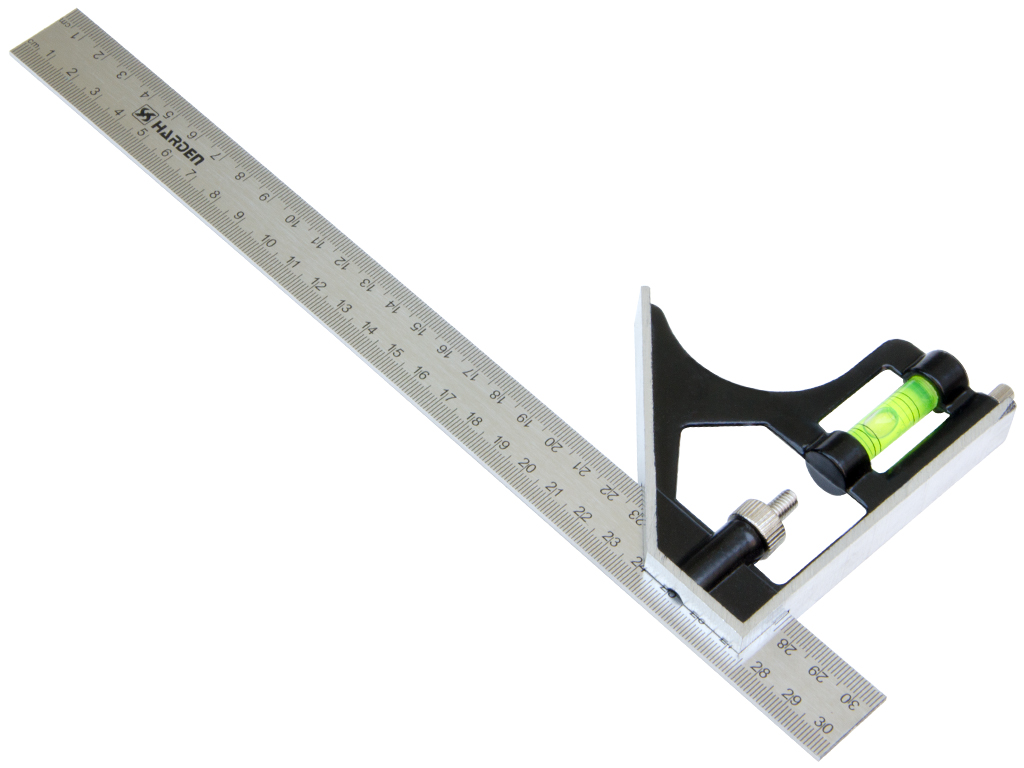BEETRO Zinc Alloy Combination Square Ruler 1pc 300mm 12 Right Angle Stainless Steel Inch/Metric Measuring Ruler 