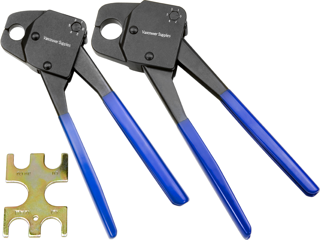 thumbnail image 2 of PEX Crimping Tool Kit 1/2 & 3/4 Inch – Copper Ring Crimper With Go/No-Go Gauge (2 Pack) 2 of 4